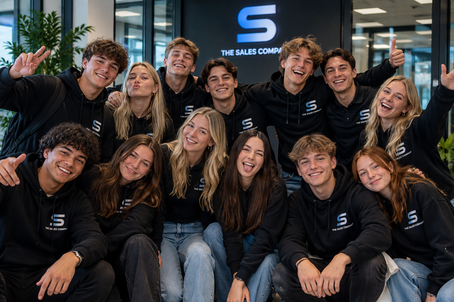 Het team van The Sales Company Amersfoort samen op kantoor | The Sales Company Amersfoort Het team van The Sales Company Amersfoort samen op kantoor